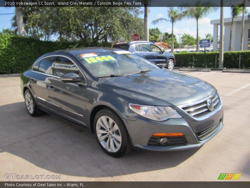 Island Grey Metallic / Cornsilk Beige Two Tone 2010 Volkswagen CC Sport