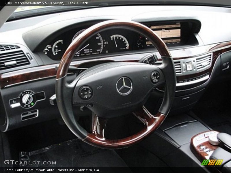 Black / Black 2008 Mercedes-Benz S 550 Sedan