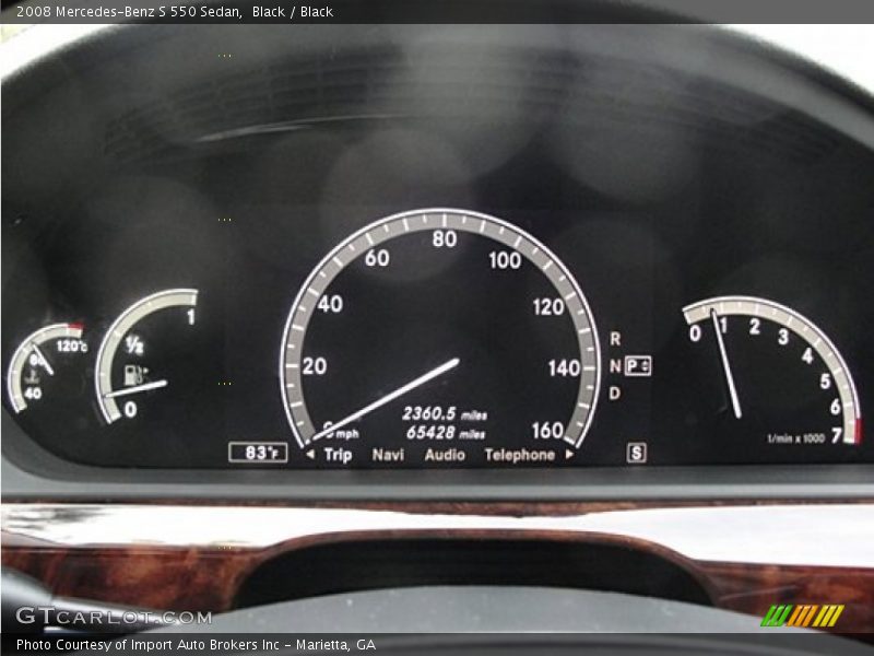 Black / Black 2008 Mercedes-Benz S 550 Sedan