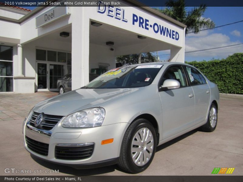 White Gold Metallic / Titan Black 2010 Volkswagen Jetta S Sedan