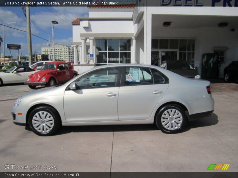 White Gold Metallic / Titan Black 2010 Volkswagen Jetta S Sedan
