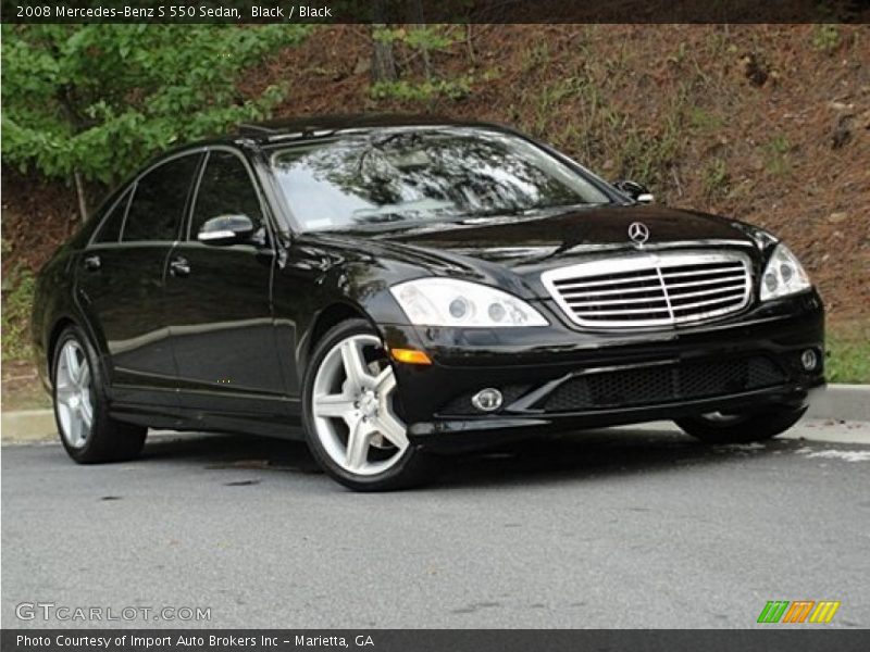 Black / Black 2008 Mercedes-Benz S 550 Sedan