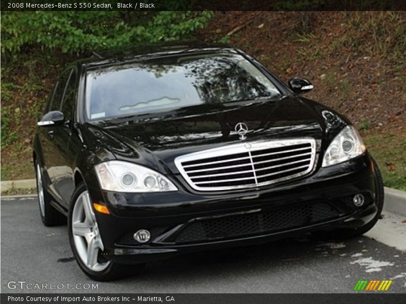 Black / Black 2008 Mercedes-Benz S 550 Sedan