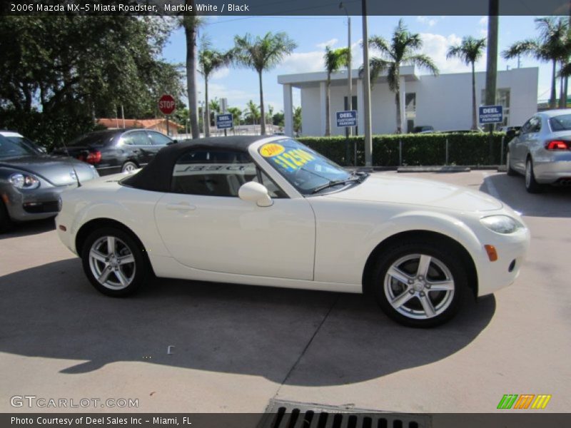 Marble White / Black 2006 Mazda MX-5 Miata Roadster