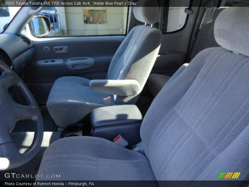 Stellar Blue Pearl / Gray 2002 Toyota Tundra SR5 TRD Access Cab 4x4