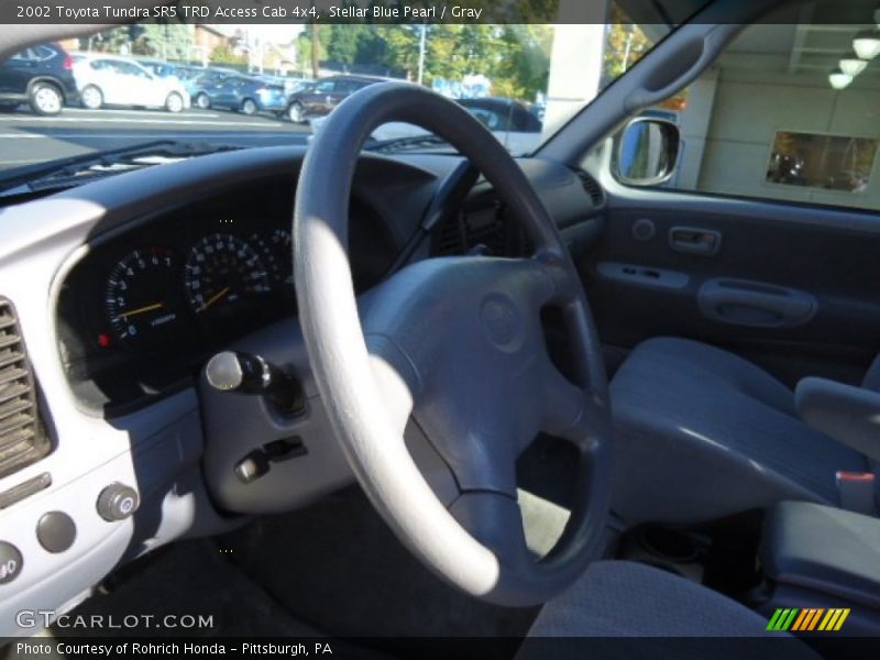 Stellar Blue Pearl / Gray 2002 Toyota Tundra SR5 TRD Access Cab 4x4