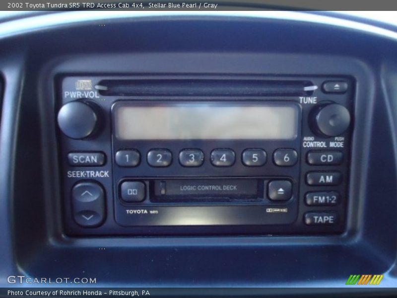 Stellar Blue Pearl / Gray 2002 Toyota Tundra SR5 TRD Access Cab 4x4