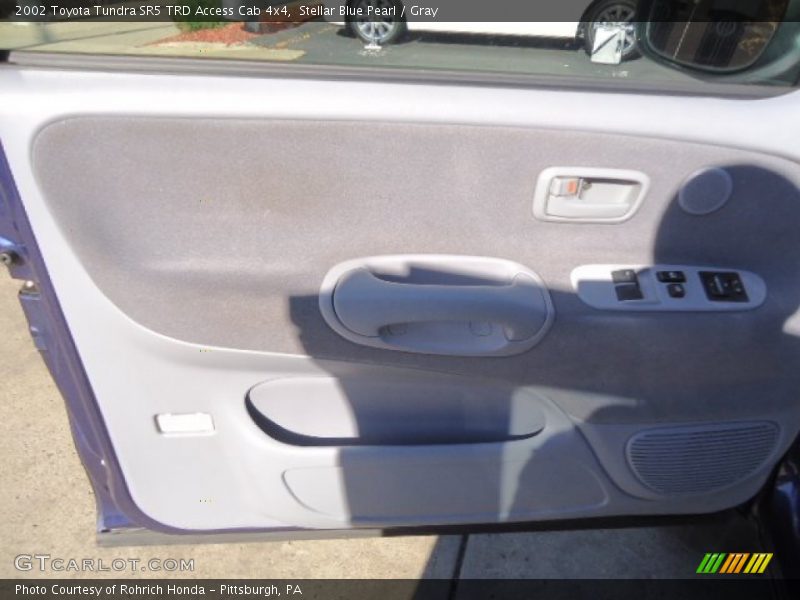 Stellar Blue Pearl / Gray 2002 Toyota Tundra SR5 TRD Access Cab 4x4