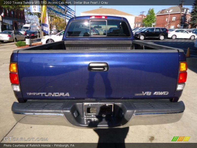 Stellar Blue Pearl / Gray 2002 Toyota Tundra SR5 TRD Access Cab 4x4
