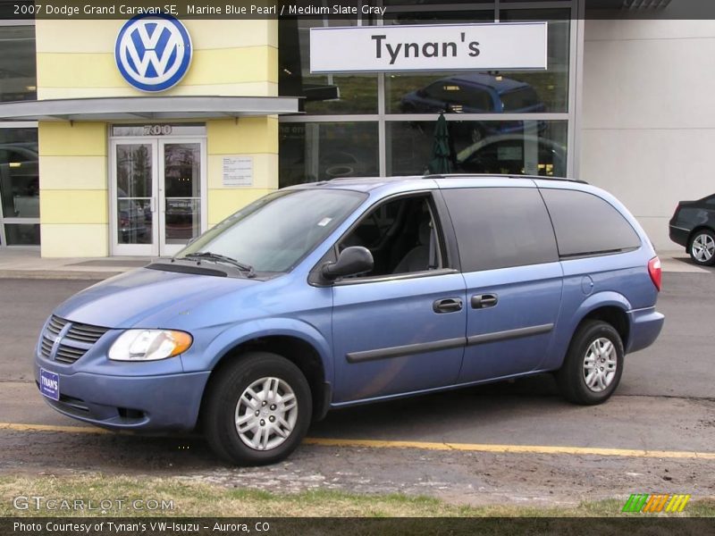 Marine Blue Pearl / Medium Slate Gray 2007 Dodge Grand Caravan SE