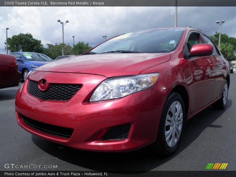 Barcelona Red Metallic / Bisque 2009 Toyota Corolla XLE