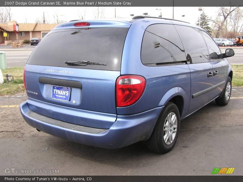 Marine Blue Pearl / Medium Slate Gray 2007 Dodge Grand Caravan SE