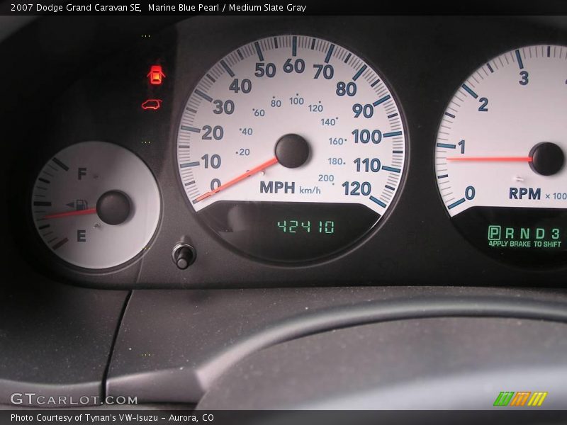 Marine Blue Pearl / Medium Slate Gray 2007 Dodge Grand Caravan SE