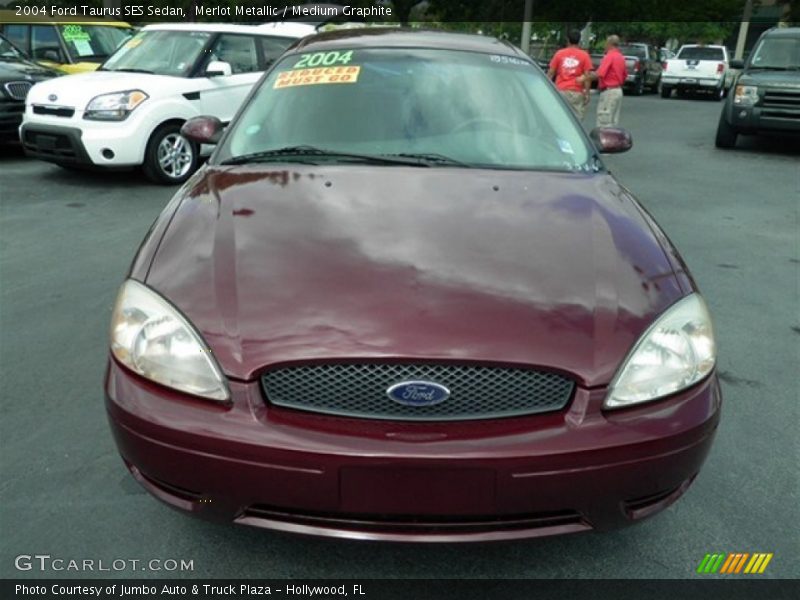 Merlot Metallic / Medium Graphite 2004 Ford Taurus SES Sedan