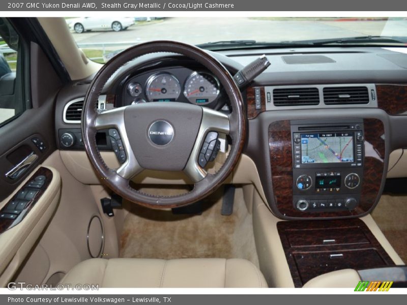 Stealth Gray Metallic / Cocoa/Light Cashmere 2007 GMC Yukon Denali AWD