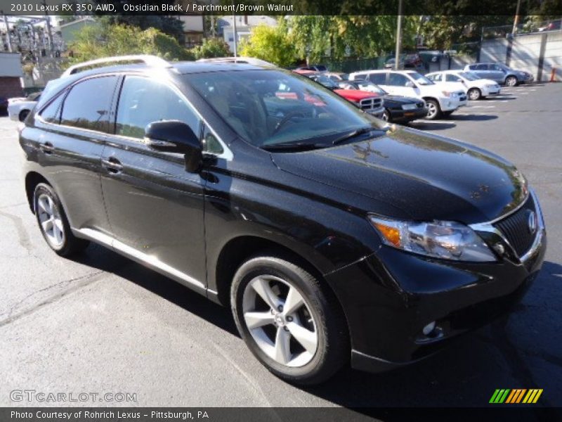 Obsidian Black / Parchment/Brown Walnut 2010 Lexus RX 350 AWD