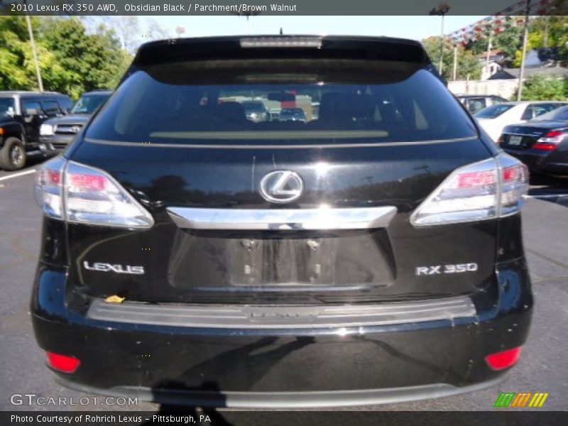 Obsidian Black / Parchment/Brown Walnut 2010 Lexus RX 350 AWD