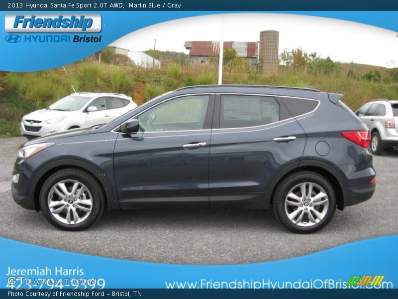 Marlin Blue / Gray 2013 Hyundai Santa Fe Sport 2.0T AWD