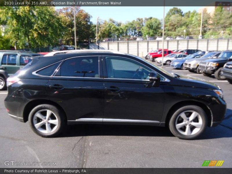 Obsidian Black / Parchment/Brown Walnut 2010 Lexus RX 350 AWD