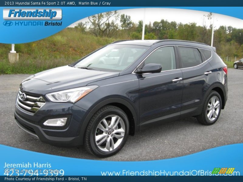 Marlin Blue / Gray 2013 Hyundai Santa Fe Sport 2.0T AWD