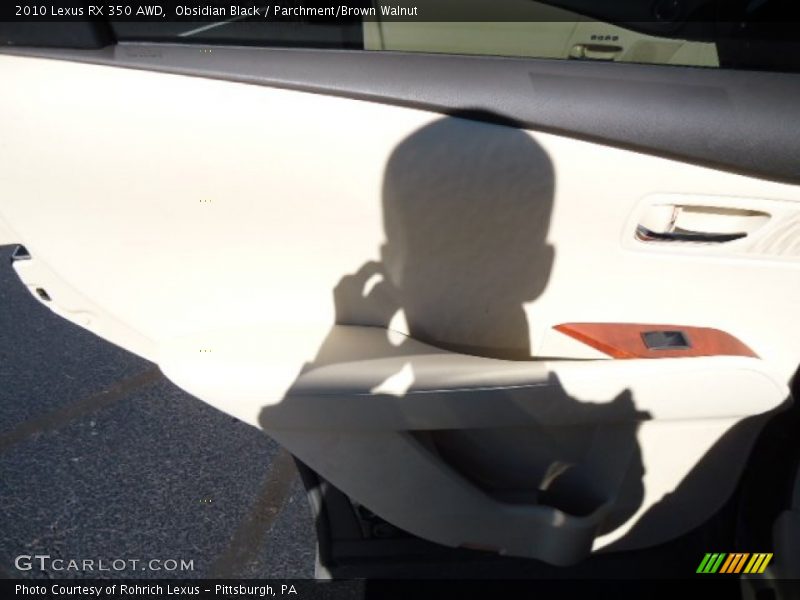 Obsidian Black / Parchment/Brown Walnut 2010 Lexus RX 350 AWD