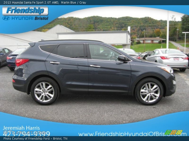 Marlin Blue / Gray 2013 Hyundai Santa Fe Sport 2.0T AWD