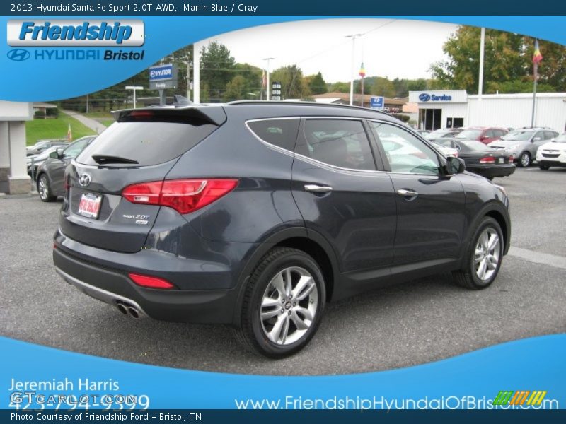 Marlin Blue / Gray 2013 Hyundai Santa Fe Sport 2.0T AWD