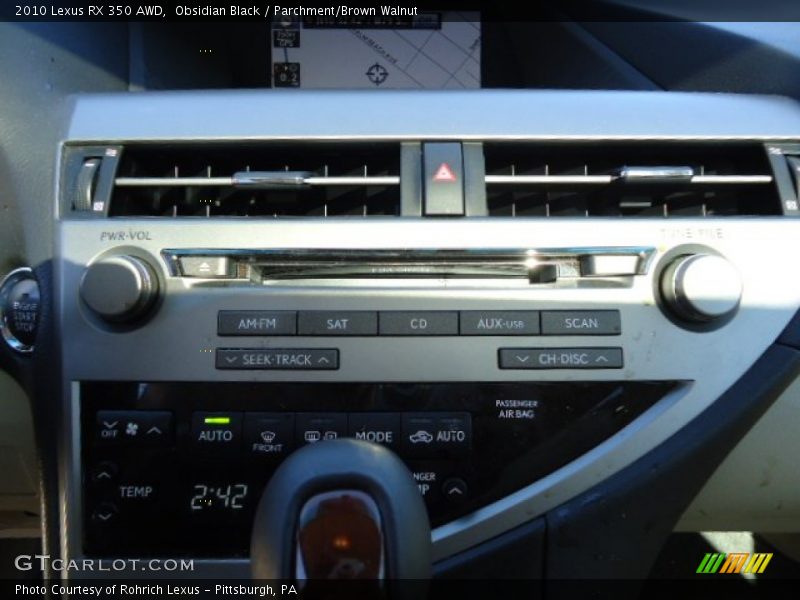 Obsidian Black / Parchment/Brown Walnut 2010 Lexus RX 350 AWD