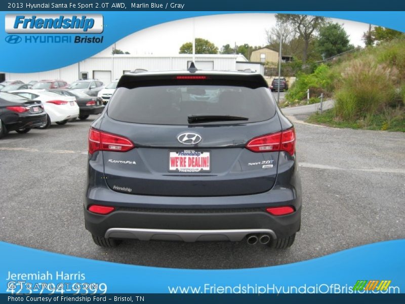 Marlin Blue / Gray 2013 Hyundai Santa Fe Sport 2.0T AWD