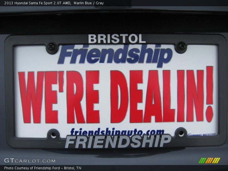 Marlin Blue / Gray 2013 Hyundai Santa Fe Sport 2.0T AWD