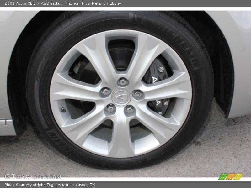 Platinum Frost Metallic / Ebony 2009 Acura RL 3.7 AWD Sedan