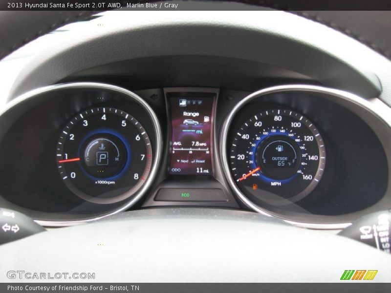 Marlin Blue / Gray 2013 Hyundai Santa Fe Sport 2.0T AWD