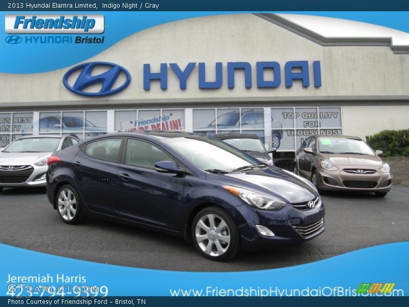 Indigo Night / Gray 2013 Hyundai Elantra Limited