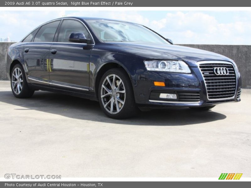 Night Blue Pearl Effect / Pale Grey 2009 Audi A6 3.0T quattro Sedan