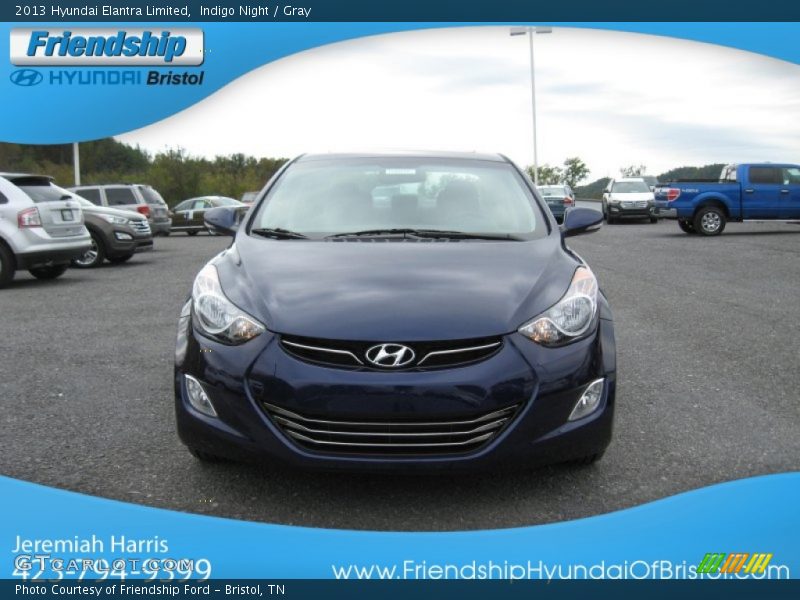 Indigo Night / Gray 2013 Hyundai Elantra Limited
