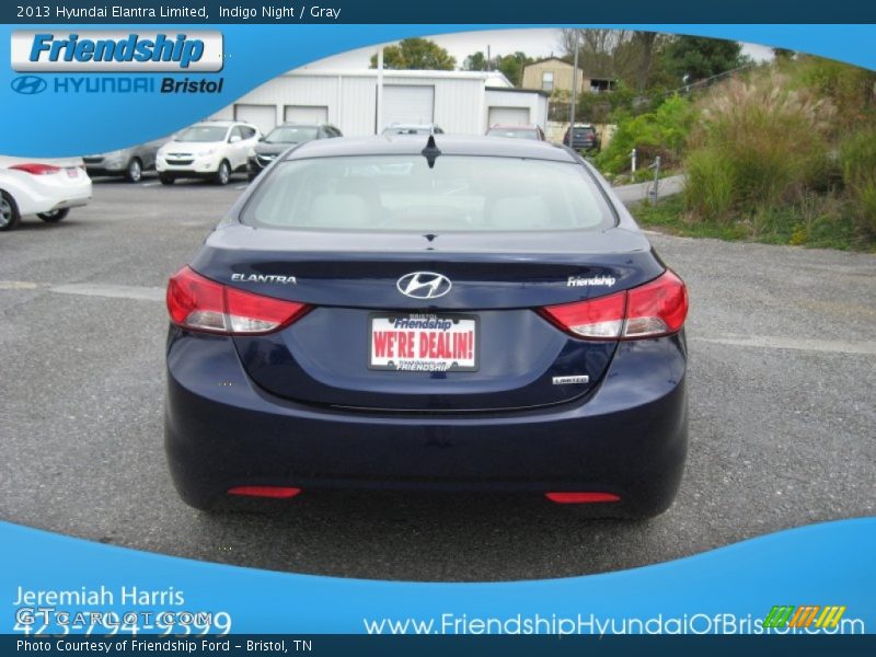 Indigo Night / Gray 2013 Hyundai Elantra Limited