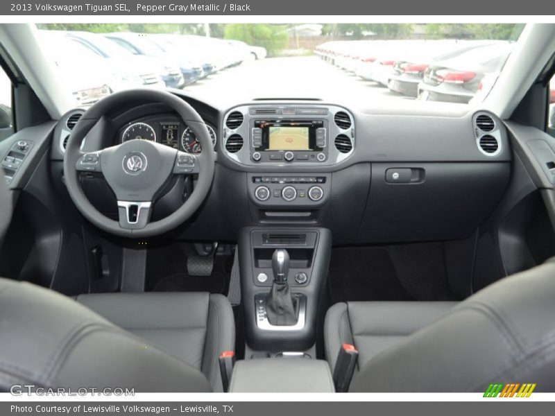 Pepper Gray Metallic / Black 2013 Volkswagen Tiguan SEL