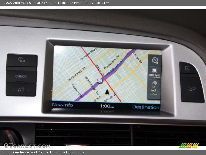 Night Blue Pearl Effect / Pale Grey 2009 Audi A6 3.0T quattro Sedan