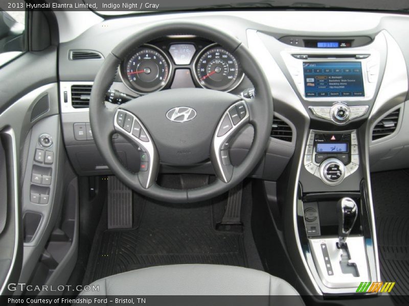 Indigo Night / Gray 2013 Hyundai Elantra Limited