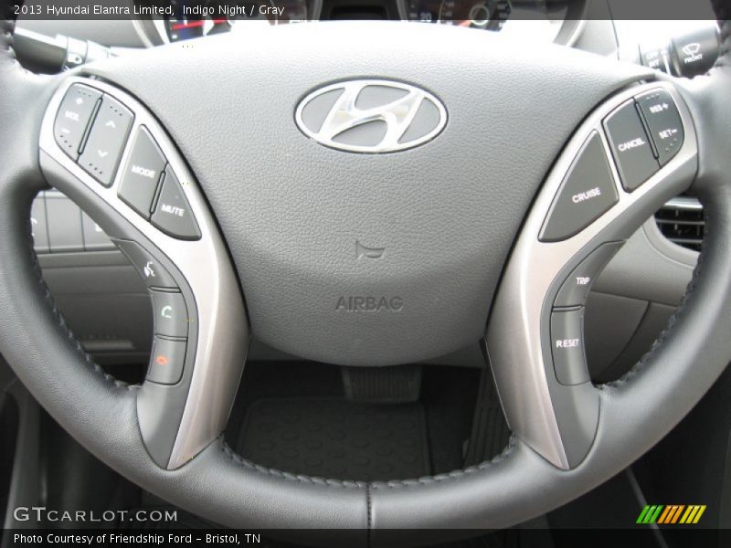 Indigo Night / Gray 2013 Hyundai Elantra Limited