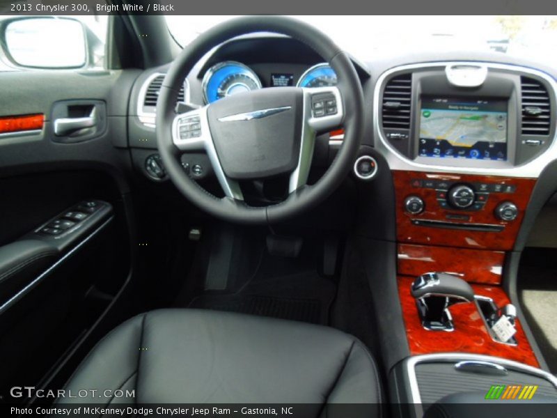 Bright White / Black 2013 Chrysler 300