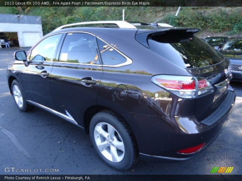 Fire Agate Pearl / Parchment/Espresso Birds Eye Maple 2013 Lexus RX 350 AWD