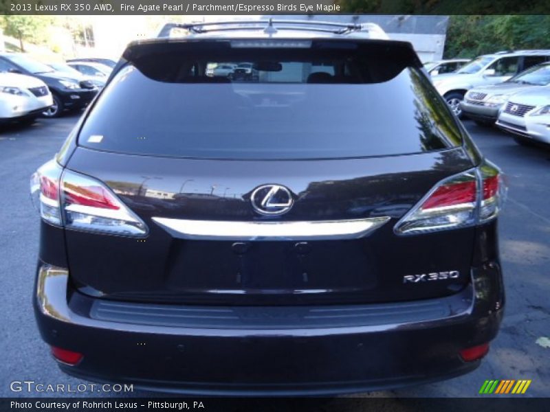 Fire Agate Pearl / Parchment/Espresso Birds Eye Maple 2013 Lexus RX 350 AWD