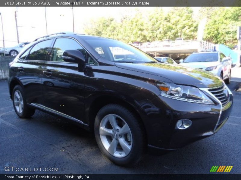 Fire Agate Pearl / Parchment/Espresso Birds Eye Maple 2013 Lexus RX 350 AWD