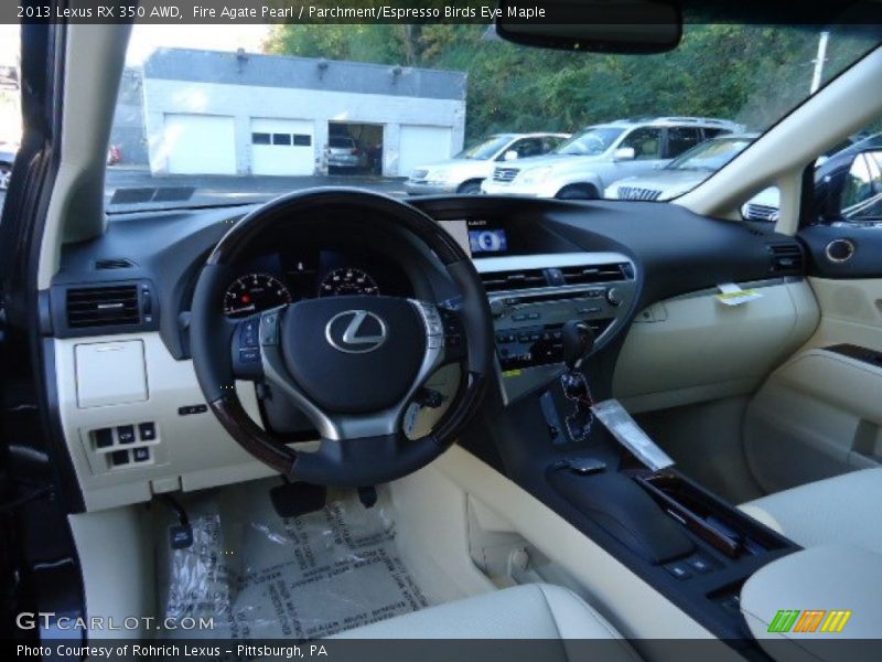 Fire Agate Pearl / Parchment/Espresso Birds Eye Maple 2013 Lexus RX 350 AWD