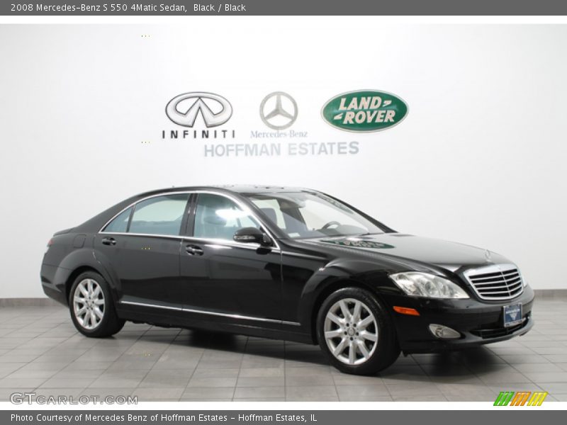 Black / Black 2008 Mercedes-Benz S 550 4Matic Sedan