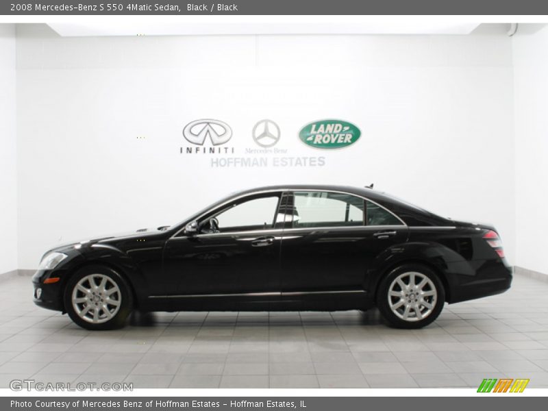Black / Black 2008 Mercedes-Benz S 550 4Matic Sedan