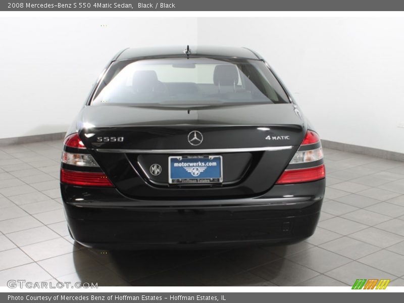 Black / Black 2008 Mercedes-Benz S 550 4Matic Sedan
