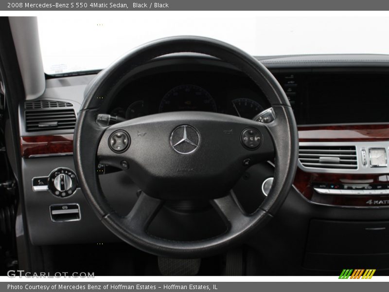Black / Black 2008 Mercedes-Benz S 550 4Matic Sedan