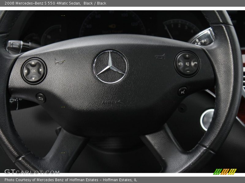Black / Black 2008 Mercedes-Benz S 550 4Matic Sedan
